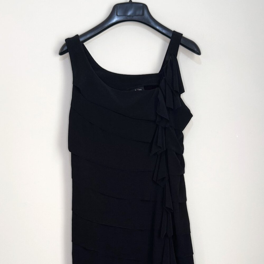 NWT 2-Hip By Wrapper Black Cascade Dress - Side Cinch Detail (Girls' Size 16)